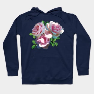 Roses - Light Pink Rose Heart Hoodie